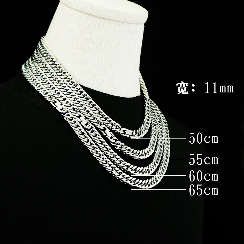 Luxury Jewelry Designer Jewelry Jewelry Buckle Necklace For Men Stainless Steel Non-fading Titanium Steel Necklace Men's Hip-hop Accessories Pers