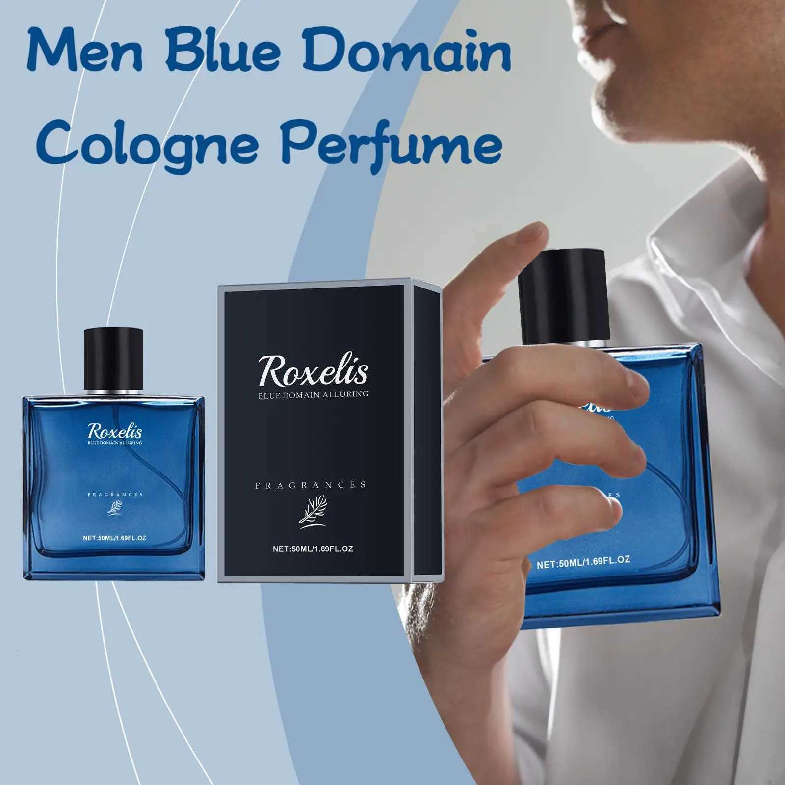 50ml Roxelis Charmig Cologne Perfume Spray for Men Blue Domain Fragrance Lasting Scent Pheromone Flirting Romantic Dating Perfume Z250809