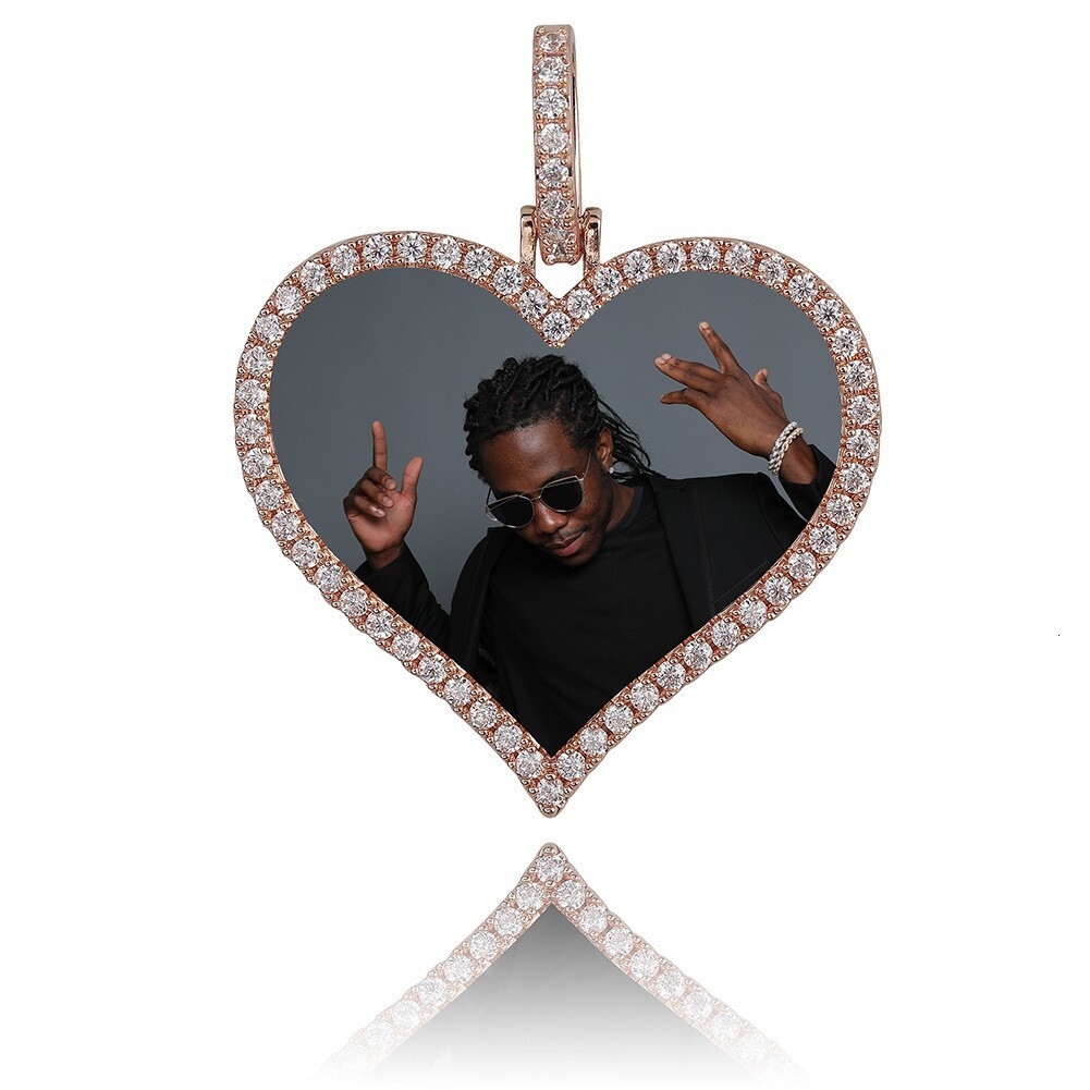 Luxury Jewelry Designer Jewelry European And American Hip-hop Family Personalized Photo Pendant Copper Inlaid Zircon DIY Big Brand Same Style Creative