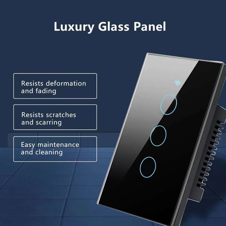Universal Designer Smart Wi-Fi RF Wall Switch with Anti-Fire Feature - Suitable for US/Brazil/Australia