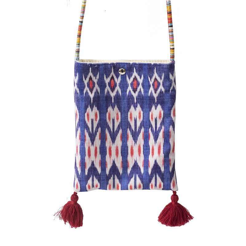 2025 Spring/summer Xinjiang New Ethnic Style Art Ethnic Style Mobile Bag Personalized Handmade Small Square Bag