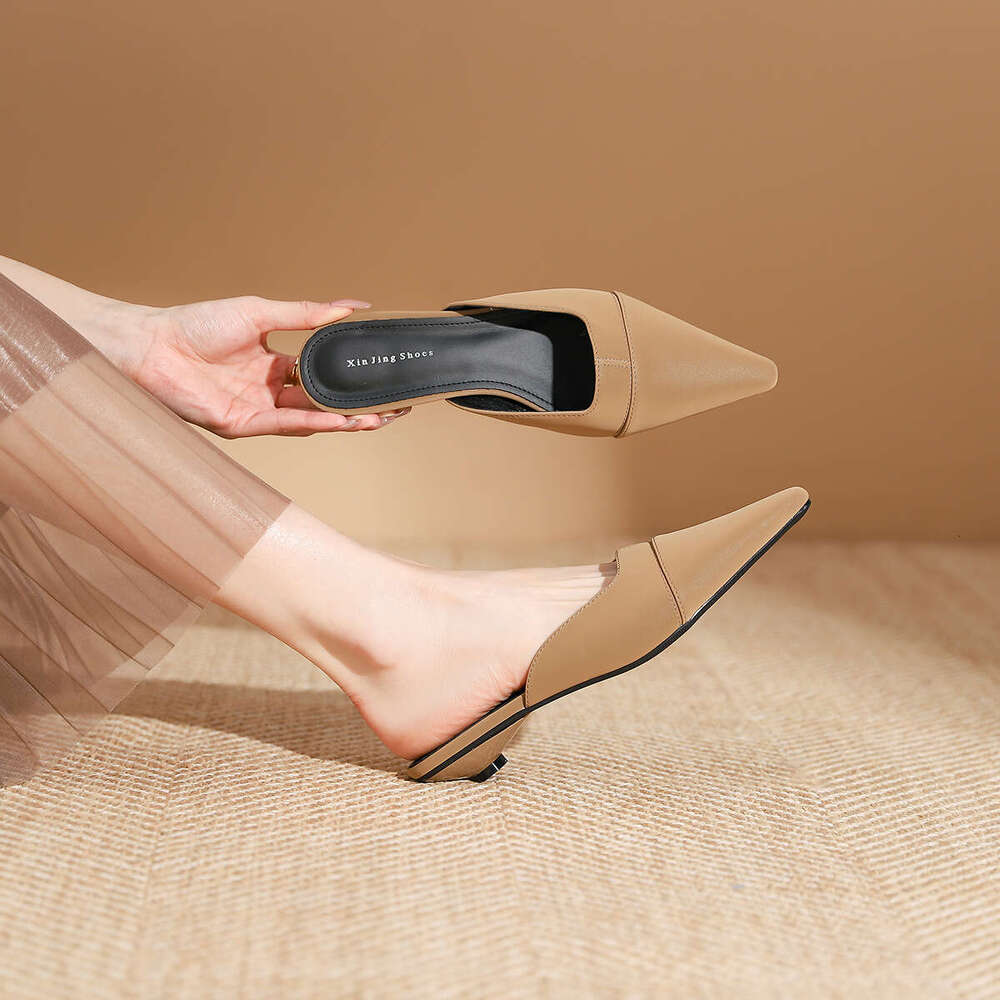 139-2 Slip-On Shallow Mouth Pointed Toe Flat Women's New Style Simple Low Heel Single Work Shoes