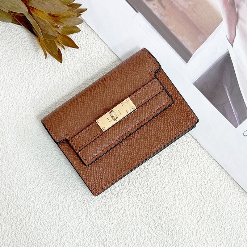 Small Square Wallet for Women, Luxury Designer Style Card Holder, Fashionable Multi-Slot Purse