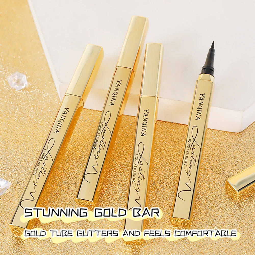 Small gold bar quick-drying eyeliner naturally smooth waterproof sweat-proof non-smudge liquid eyeliner 250704