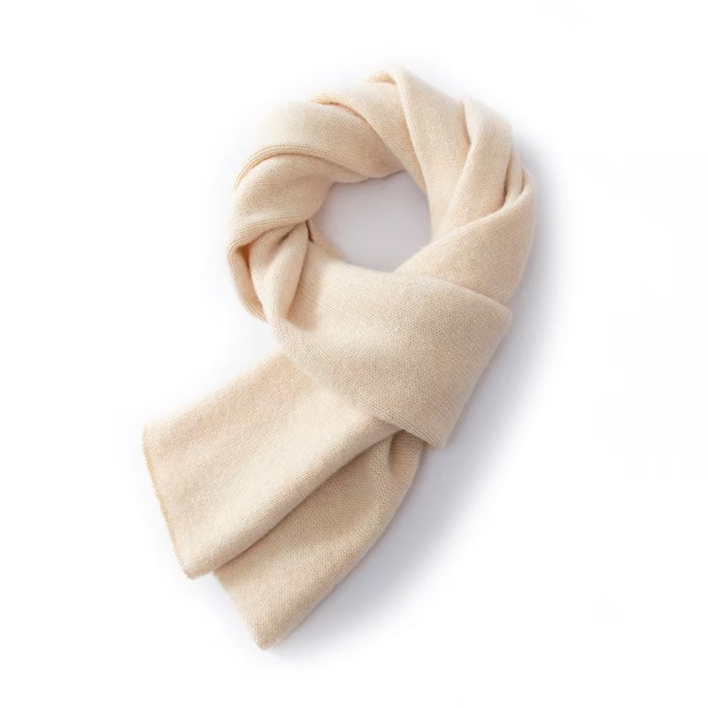 K1339 Pure wool scarf 7 needle thickened knitted wool neck scarf parent-child/couple winter warm versatile simple