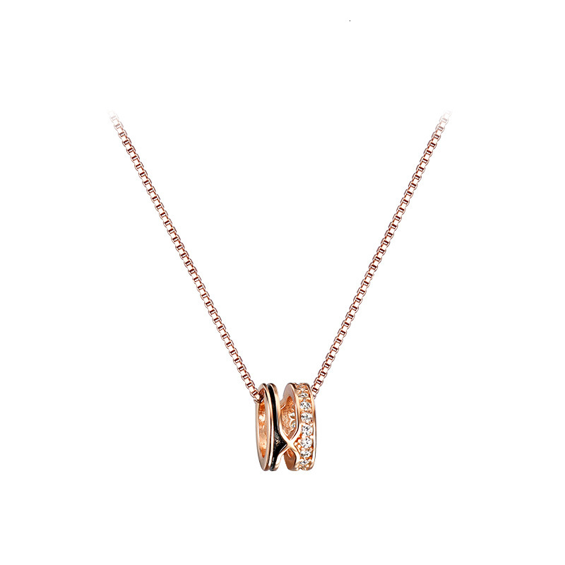 Luxury Jewelry Designer Jewelry 925 Sterling Silver Round Ring Necklace For Women, Niche INS Style, Light Luxury Design, Snake Bone Chain, 2025 New