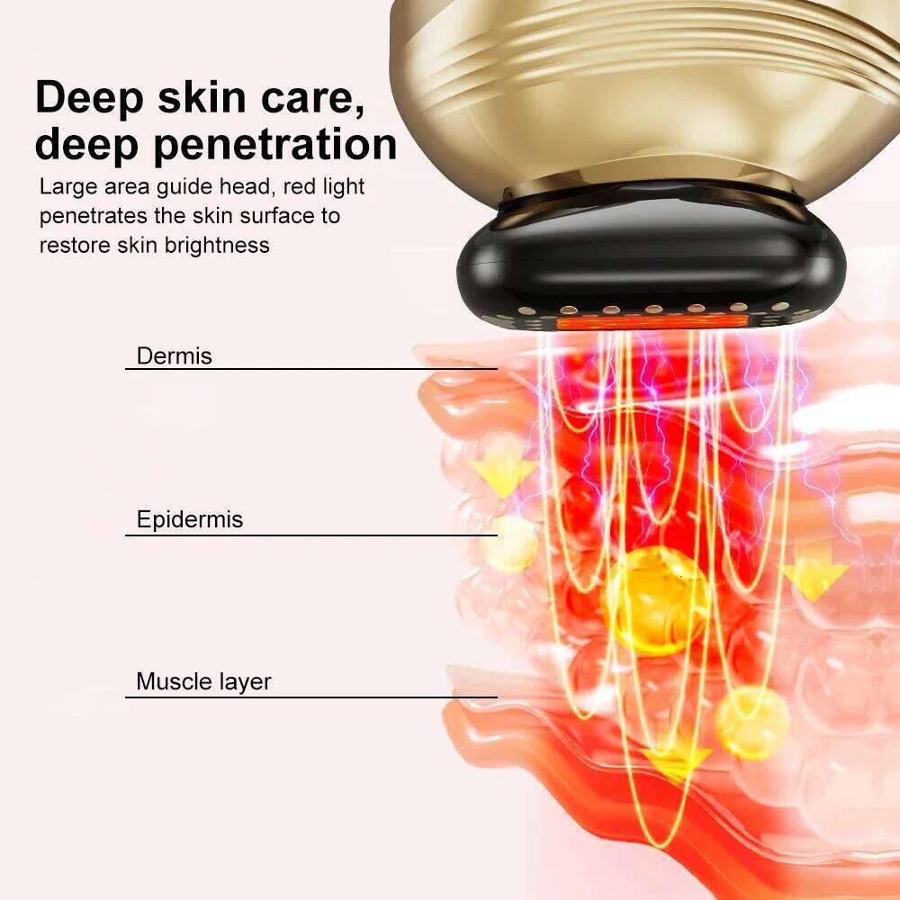 Luxurious Leather Gift Box Packaging Red Beauty Device Large-Area Facial Contact Guide Suitable For Gifting Skin Care Tool