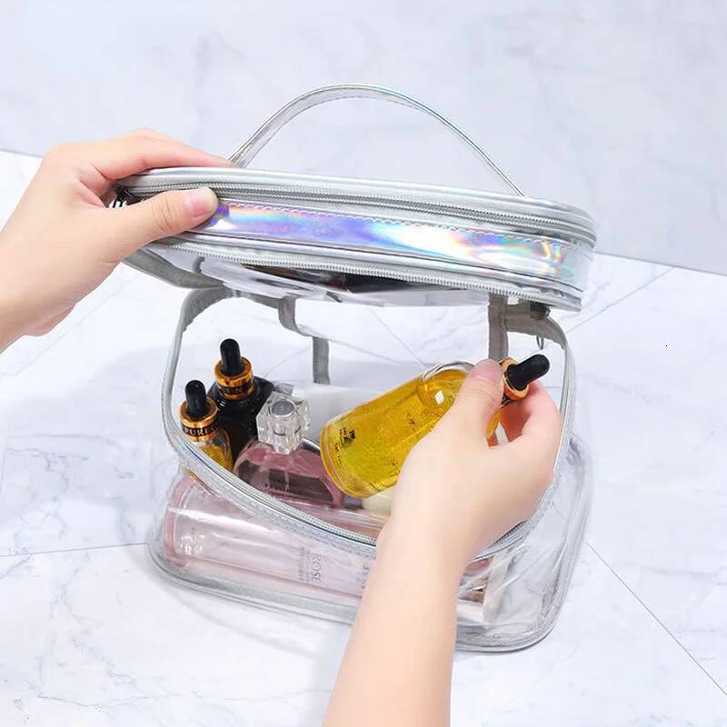 Transparent Cosmetic Female Net Celebrity Large-Capacity Travel Girl Portable Waterproof Wash Storage Bag