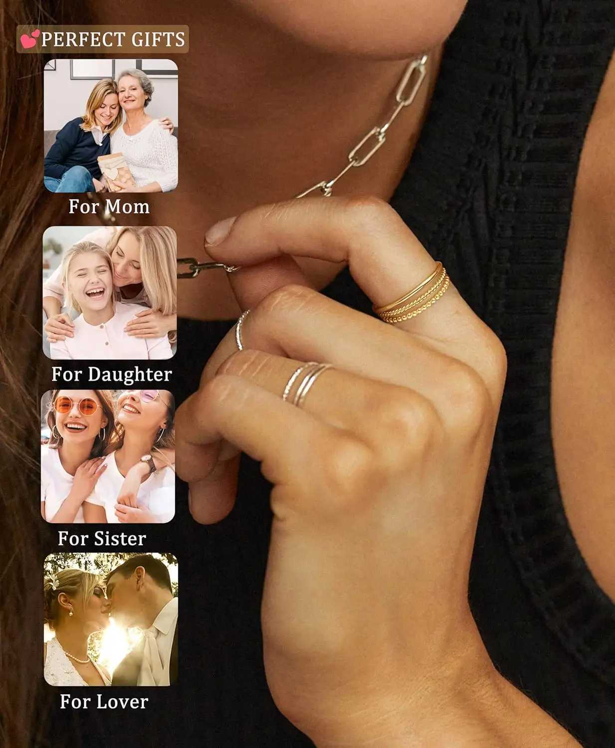 14K Gold Plated Thin Stackable Ring 1.3mm Women Non Tarnish Dainty Ring Set Trendy Thumb Pinky Ring Wedding Bands Promise Gifts y250712
