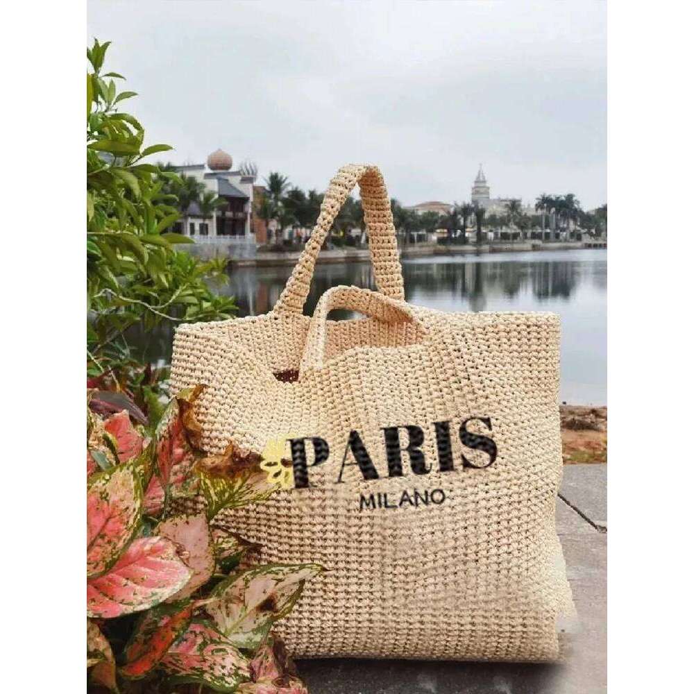 New Brand Woven Straw Bags Tote Strip Spain Bohemia Beach Designer Shoulder Bag Totes