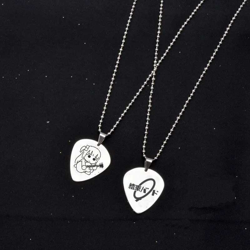 BOCCHI THE ROCK Anime Peripheral Necklace Gotoh Hitori Cute Yamada Ryo Guitar Pick Ijichi Nijika Laser Ttering Kawaii Gift W250712