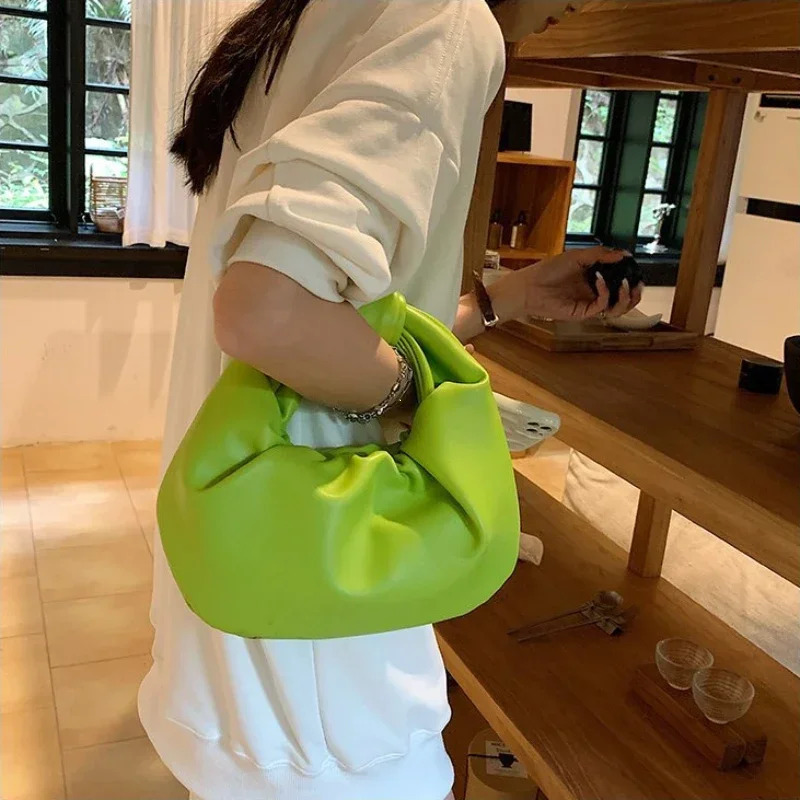 2024 IN Small Handbag Shoulder Bags Party Clutch Satchel Ladies Pu Leather Messenger Fashion Ruched Crossbody y250703