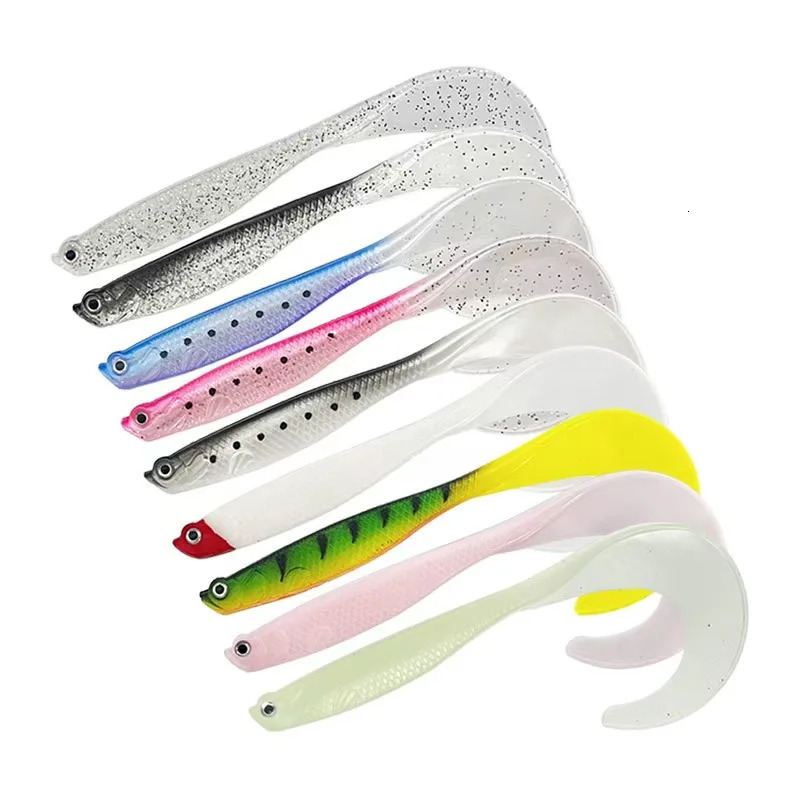 4PCS Jigging Wobblers Fishing Lure 125cm 55g shad Ttail soft bait Aritificial Silicone Lures Bass Pike 250708