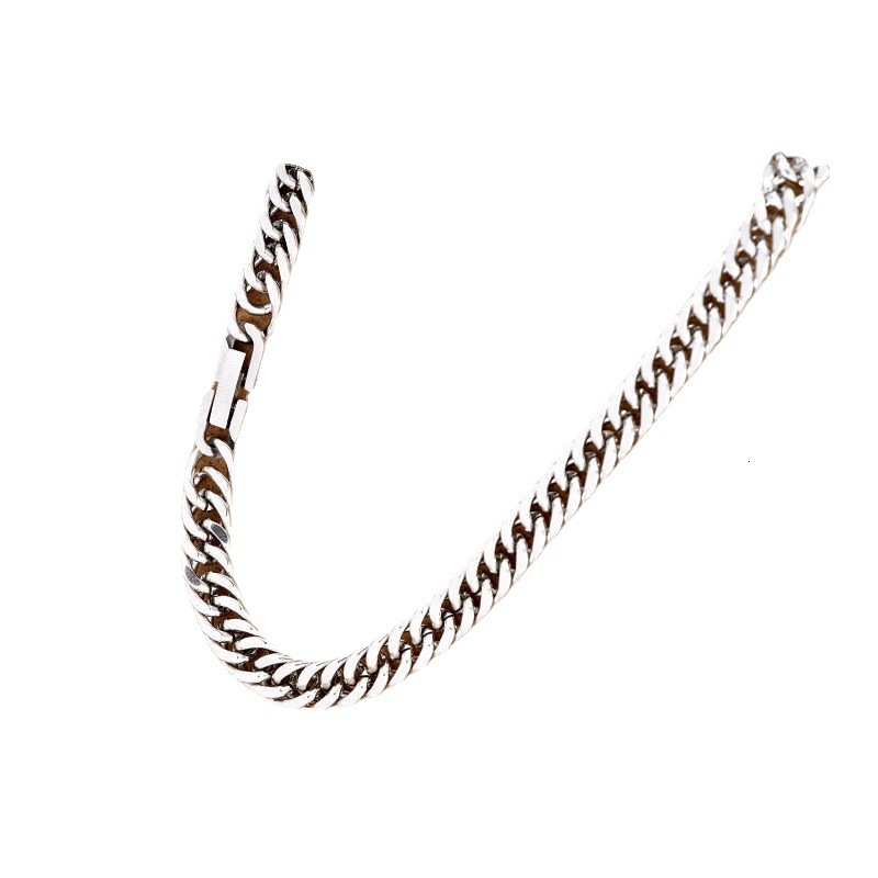 Luxury Jewelry Designer Jewelry European And American Hip-hop Accessories Stainss Steel Four-sided Polished Dense Chain Necklace For Men And Women Nic