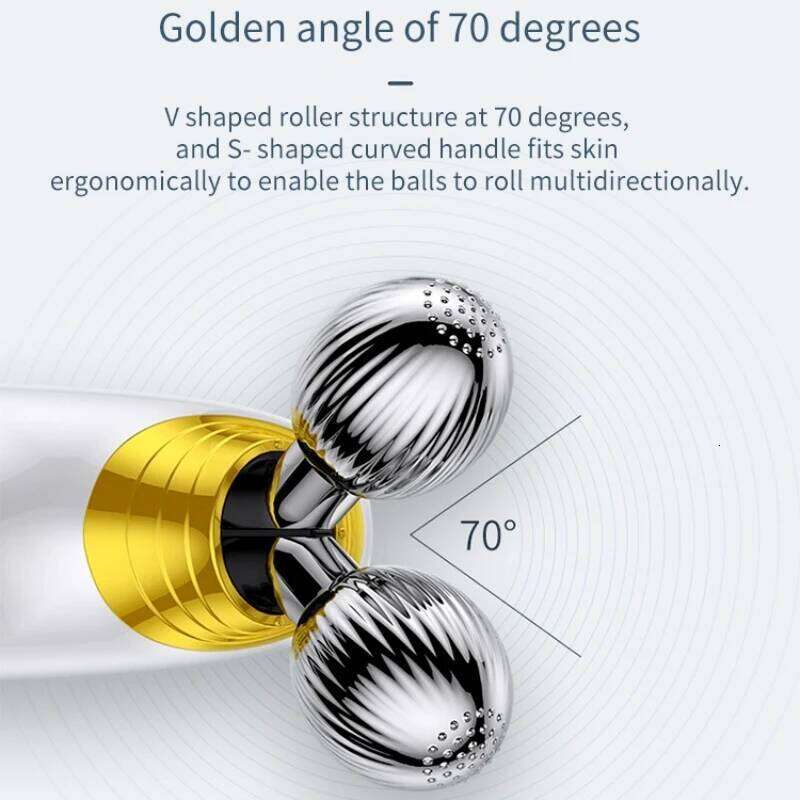 EMS 3D Roller Lifting Chin Reducer Microcurrent V Face Lift Hine Vibration Electric Facial Tighten Massager