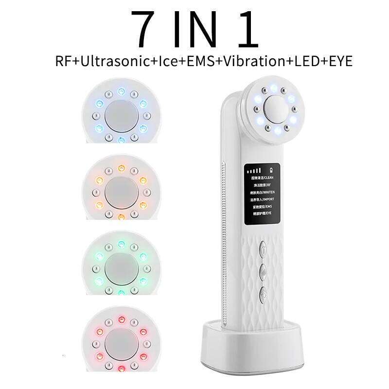 7 IN 1 Micro-Current LED Facial Ultrasonic Ice EMS Beauty Device Vibration Wrinkle Removal Hand-Held Massager