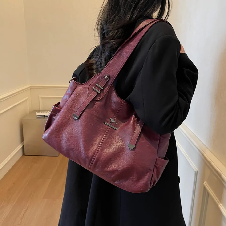 Retro Color Luxury Designer Shoulder Bags for Women High Quality Soft Leather Cross-body Bag Lady Travel Handbag Casual Tote Sac