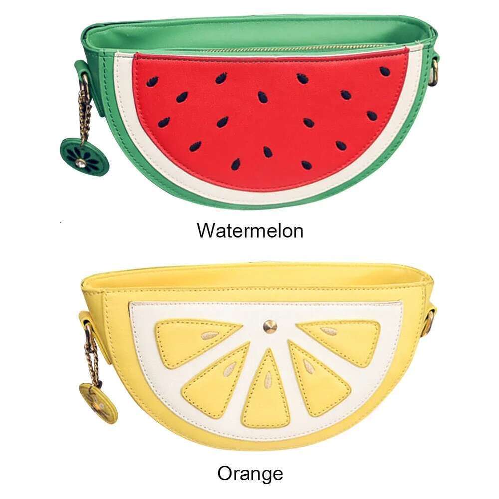 Women Fashion Watermelon Shape Shoulder Bags Casual Zipper Messenger Bag for Ladies Outdoor Shopping Business