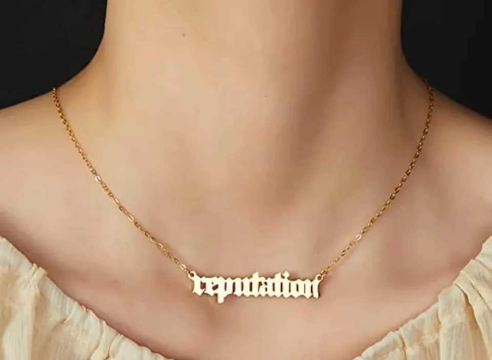 Stainss Steel Taylor Choker Necklace Jewelry Folklore Reputation Necklaces Lover Fearss Collier Acier Inoxydabs Fme W250712