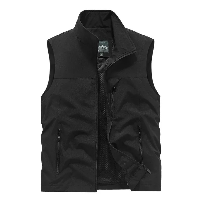 Men Spring Vest Outdoor Tactical Mens Sleeveless Waistcoat Multiple Pockets Plus Size Male Fishing Outwear 250707