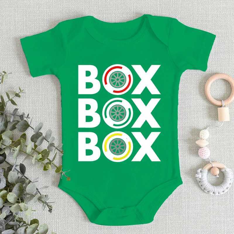 Box F1 Tire Compound Design Newborn Bodysuit Short Sleeve Jumpsuit Boy Girl Baby Clothes Soft Cotton Infant Romper Z250712