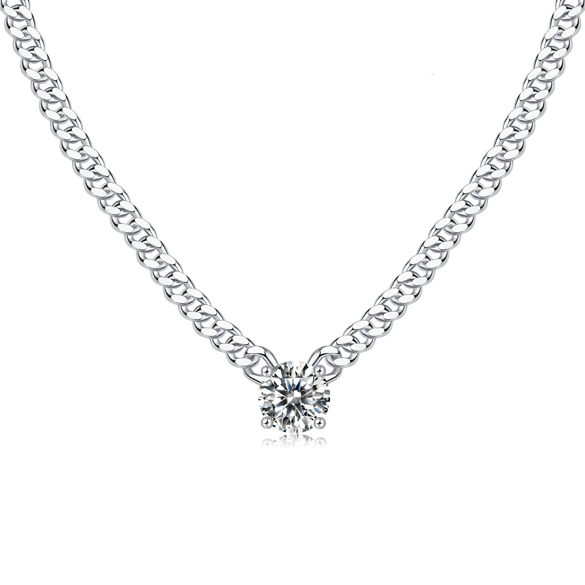 Luxury Jewelry Designer Jewelry Amazon Cross-border Moissanite Necklace Hot-selling Wholesale 925 Sterling Silver High-end Men's Pendant Necklace