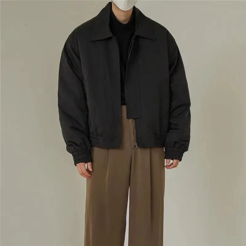 Y2k Europe America High Street Casual Coat Ins Spring Autumn Sense Men Senior Vintage Shoulder-Padded Short Bomber Jacket 250708