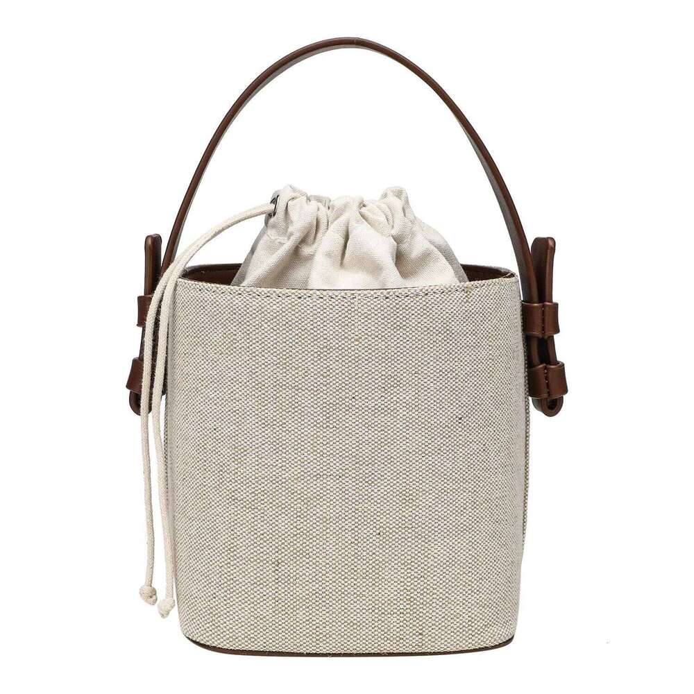 Casaul Canvas Buckets Bag Designer Women Handbags Simple Shoulder Crossbody Bags Trend Summer Beach Small Tote Female Purse 2025