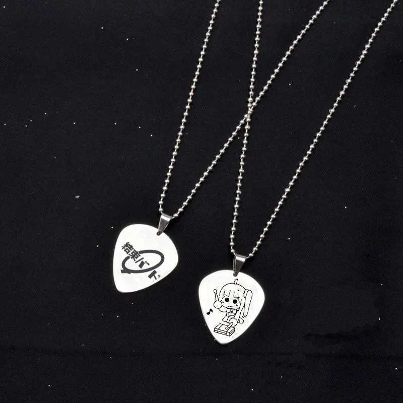 BOCCHI THE ROCK Anime Peripheral Necklace Gotoh Hitori Cute Yamada Ryo Guitar Pick Ijichi Nijika Laser Ttering Kawaii Gift W250712