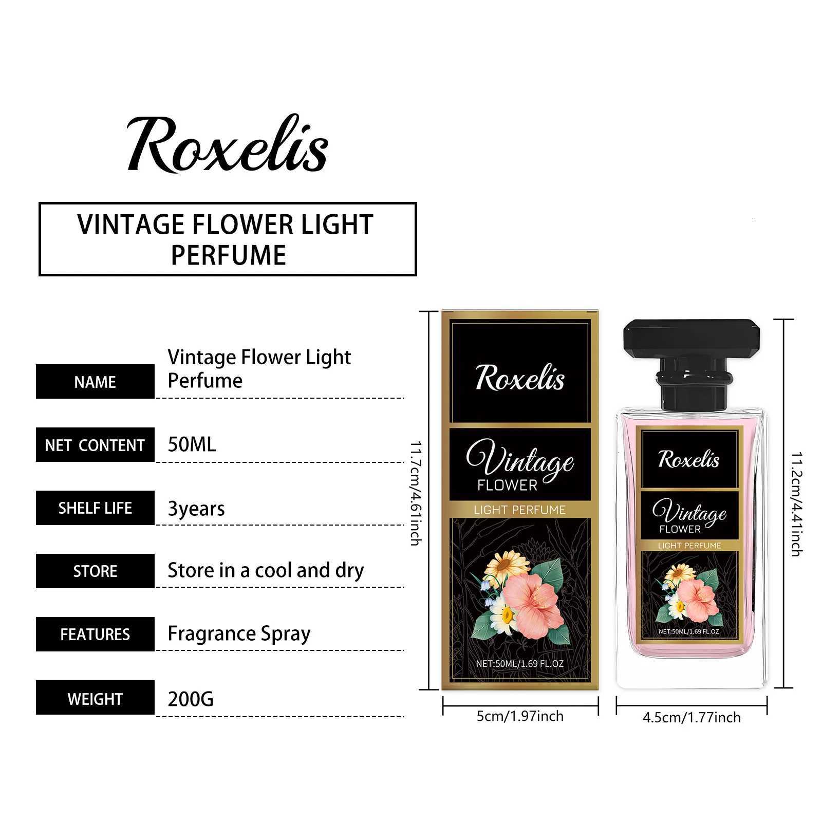 50ml Roxelis Charming Fragrance Perfume Lasting Floral Scent Pheromone Dating Flirt Deodorant Elegant Lady Floral Aroma Perfume W250714
