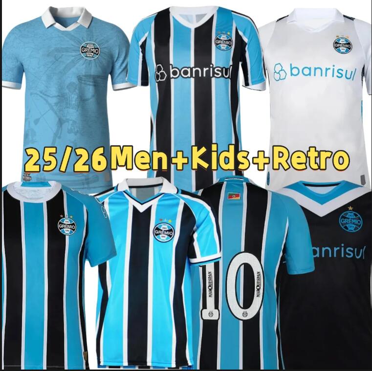 25 26 Gremio Mens Long Sleeve Soccer Jerseys ARAVENA AMUZU M.AREZO BRAITHWAITE C.OLIVERA MARTINS MONSALVE KANNEMANN Home Football Shirts Uniforms