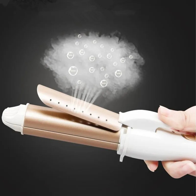 3 In 1 Gold Ceramic Hair Curling Iron Hair Curler Professional Hair Styling Tools Hair Straightener Heated Roller Multifunction 250712