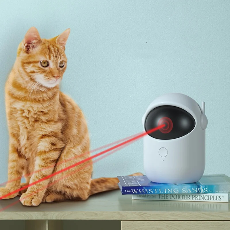 Automatic Laser Cat Toy Rechargeable Auto-rotation Laser Light Interactive Cat Toys Pet Tease Device Dog Toy Fast and Slow Mode 250708