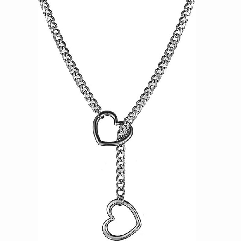 Luxury Jewelry Designer Jewelry Amazon Personalized Heart-shaped O-ring Slide Chain Necklace Trendy Long Necklace For Women Vintage Fashion Jewelry