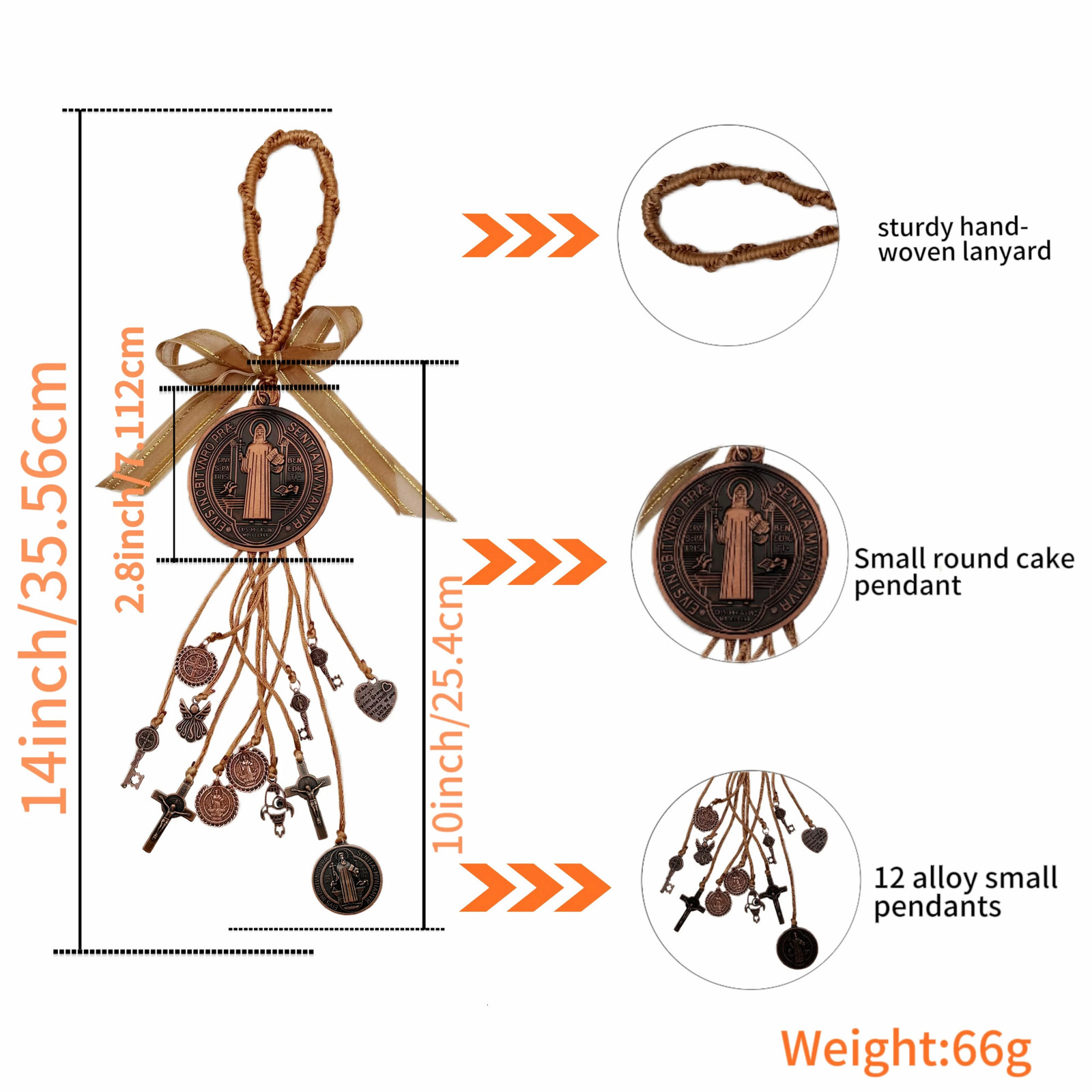 2PCS Saint Benedict Medal Protection Blessing Charm Catholic San Benito Medalla Handmade Jewelry Christmas Halloween Gift Charms 250711
