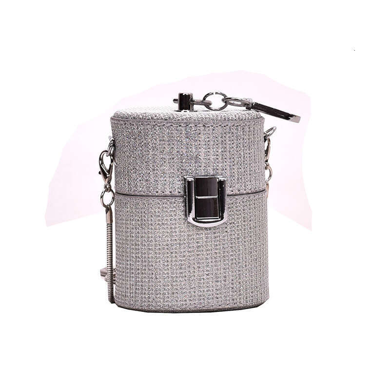 2025 New Women's Mini Lipstick Personality Bucket Cute Small Single Shoulder Crossbody Chain Bag