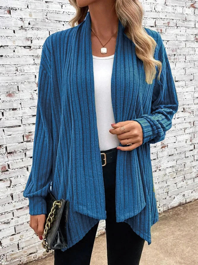 Autumn and Winter Womens Long Sleeve Solid Loose Cardigan Coat Women 250710