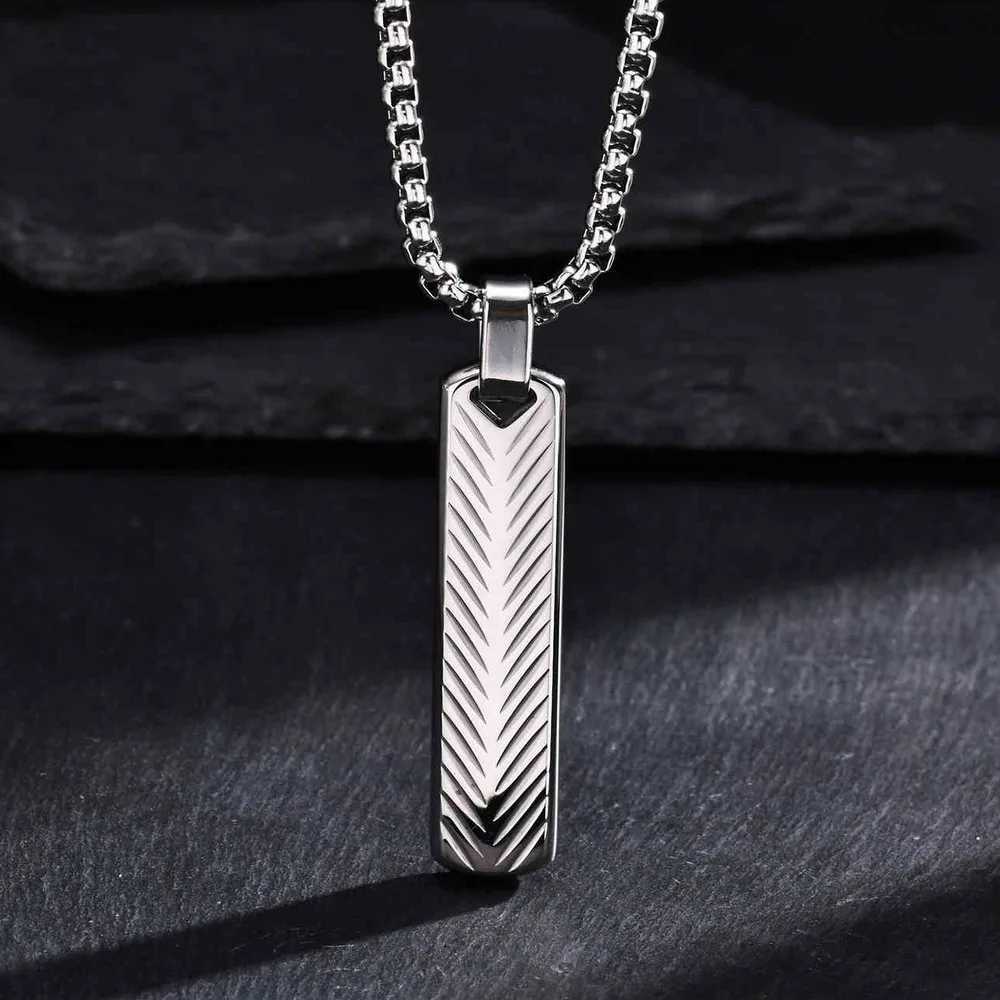 Vnox Mens Silver Color Bar Necklaces Geetric Stainss Steel Pendant with Box Chain Minimalst Metal Jewelry Gift for Him W250712