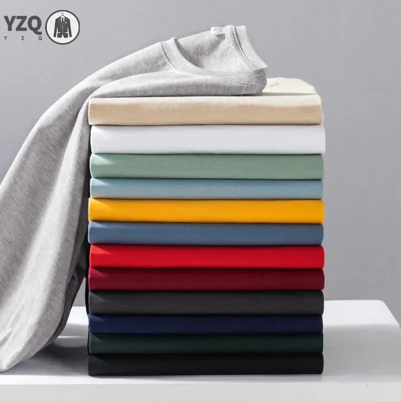 Mens Solid Color Round Neck Cotton Long Sleeved Tshirt Summer Comfortable Top 250707