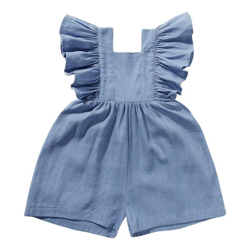 Baby Girl Clothes Rompers Summer Solid Infant Shorts Jumpsuit Baby Newborn Items Adjustable Strap Bodysuit Kids Climbing Outfit Z250712