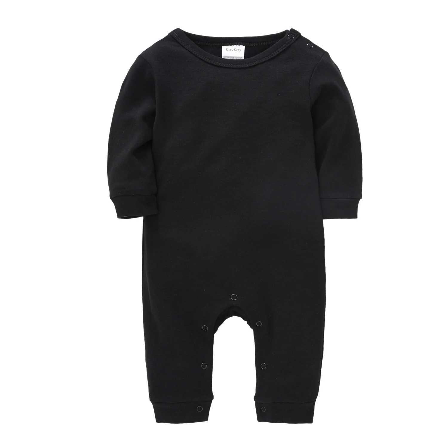 1/2 PCS/LOT Newborn Baby Sleepwear Solid Cotton Unisex Infant Boys Rompers White Black Toddler Girls Overalls Baby Clothes Z250712