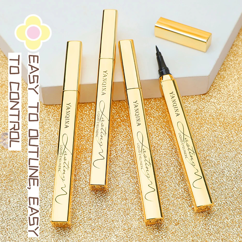 Small gold bar quick-drying eyeliner naturally smooth waterproof sweat-proof non-smudge liquid eyeliner 250704