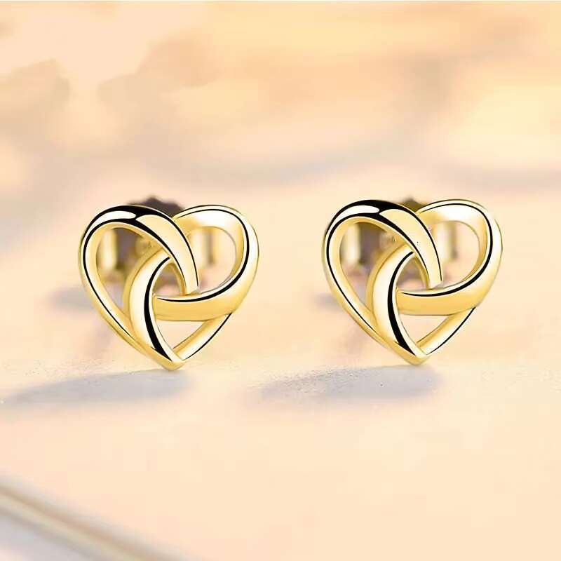 Custom Minimalist Style Clover Design Earrings for Fashion Party Gift Silver/Gold/Rose Gold Plated CZ Stud Earrings Women