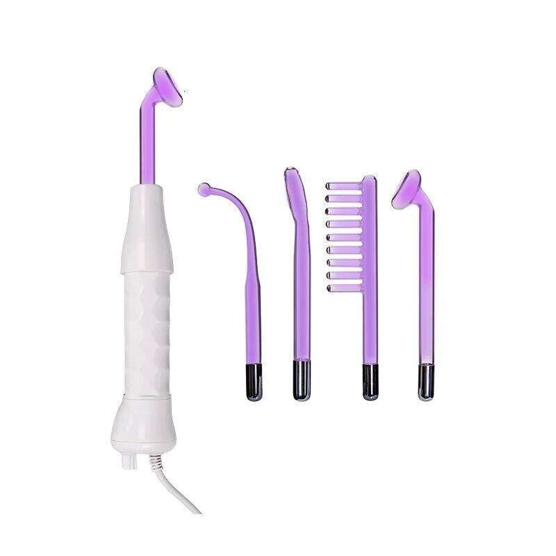 7In1 High Frequency Electrode W/Neon Electrotherapy Glass Tube Acne Spot Remover Home Spa Beauty Device Facial Therapy Wand
