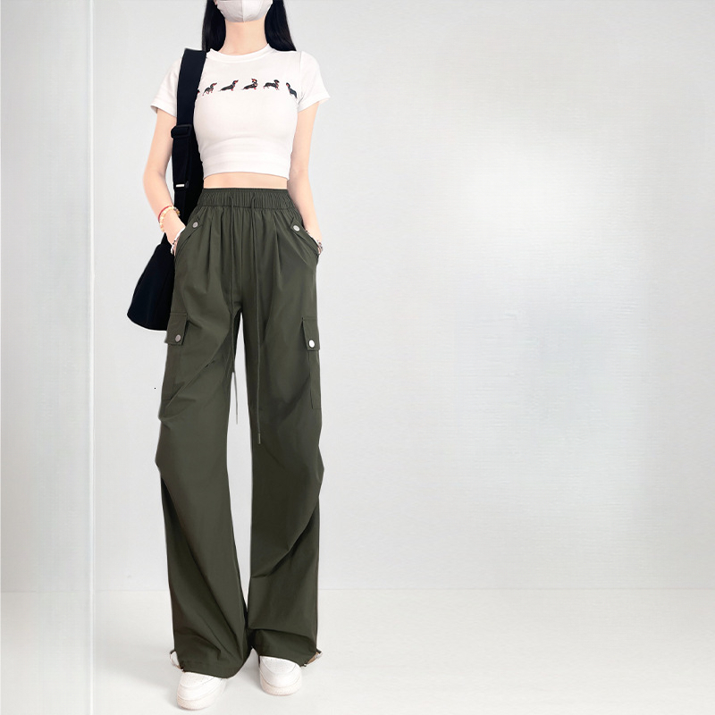 2025 Summer new women's pants black work pants women's summer slim fit new hiking and mountaineering straight leg pants new designer pants