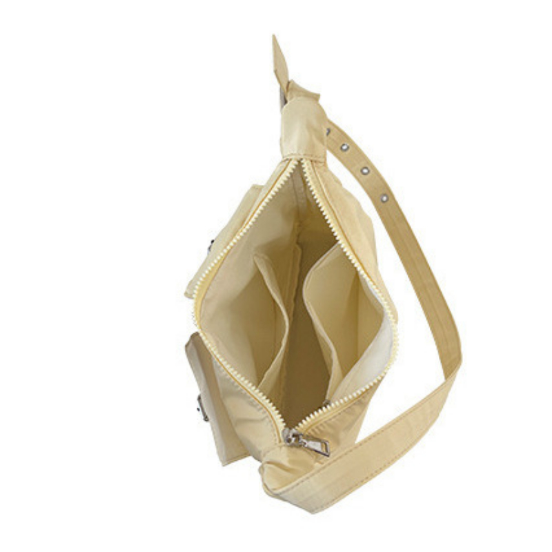 Fashion Women Shoulder Bag New Casual Nylon Crossbody Dumpling Bag High-end Double Pocket Armpit Bag Versatile Handbag