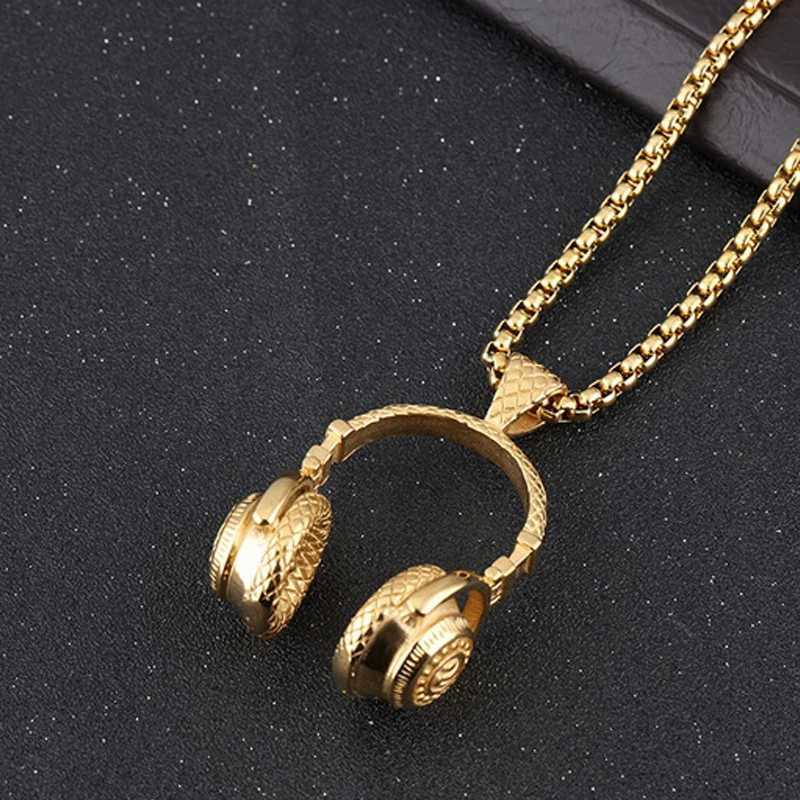 ropaean And Accessories Hip-hop Rock Music Alloy phone Necklace Pendant Titanium Steel Lovers Necklace W250712