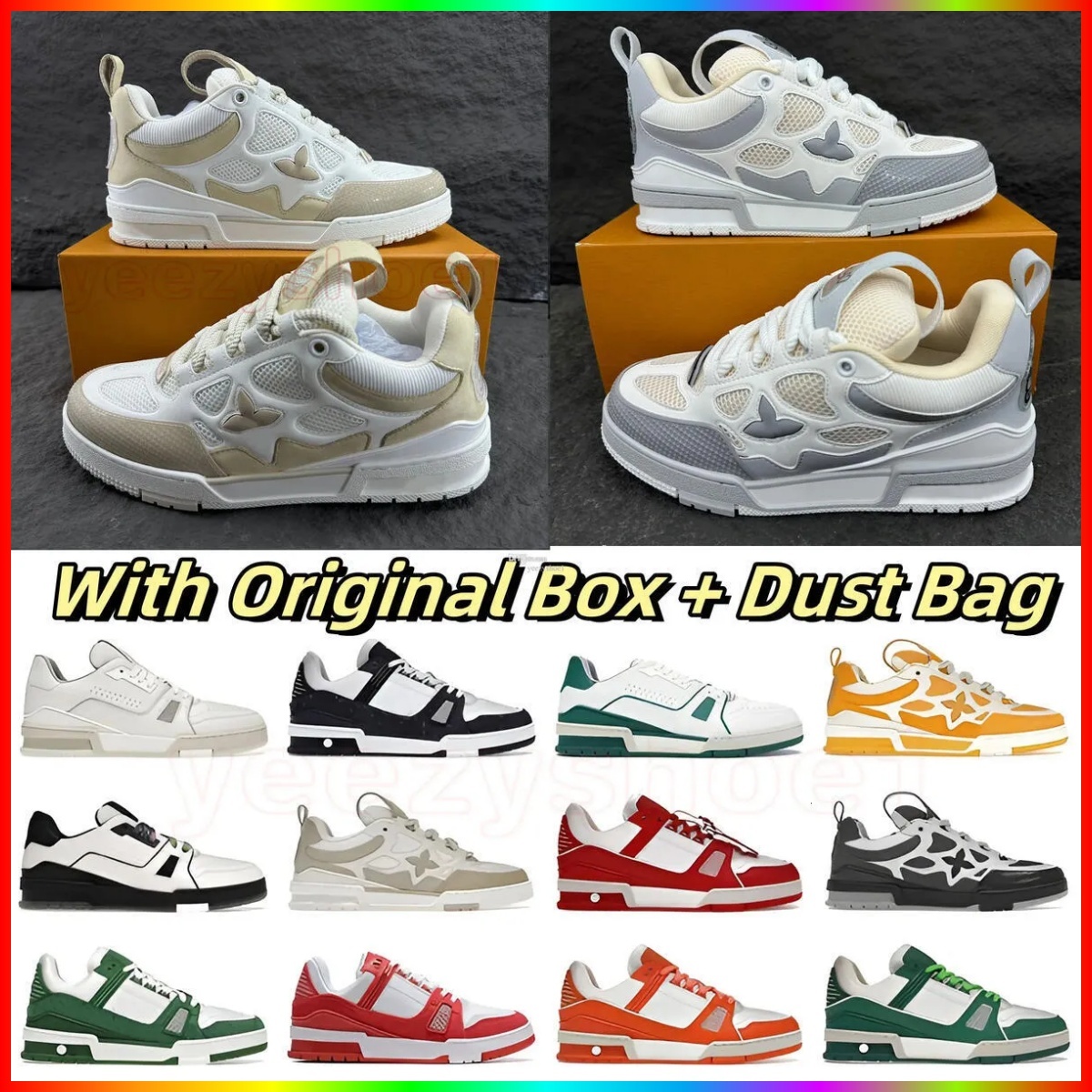 designer skate shoes trainers high quality men's and women's sneakers casual fashion running laceup lowtop sports breathable black white tn