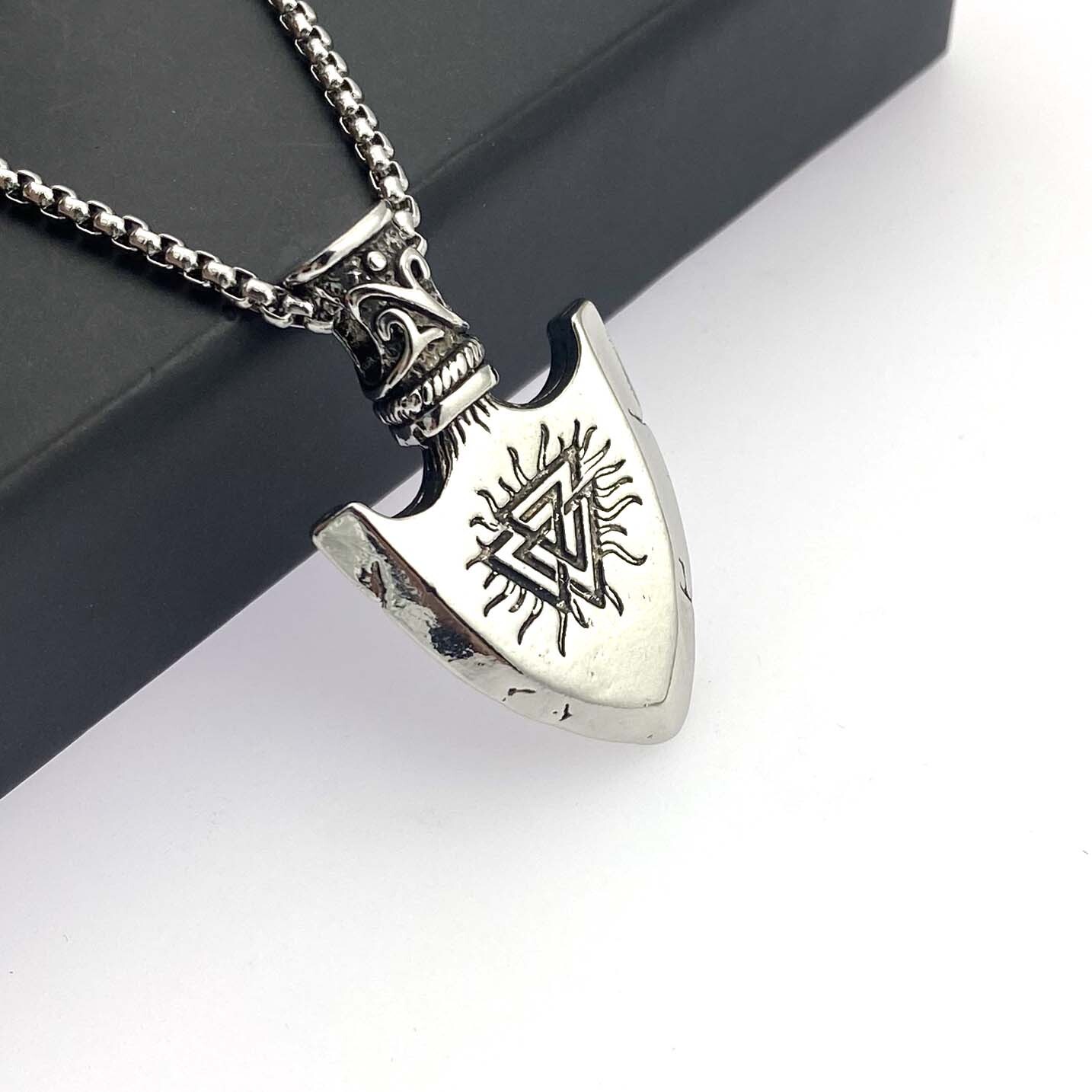 Luxury Jewelry Designer Jewelry European And American Stainless Steel Necklace Jewelry Retro Nordic Arrow Alloy Pendant Hip Hop Men's Necklace Tr