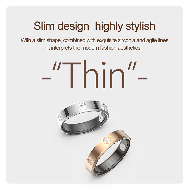 Smart Ring Monitor Ip68 Waterproof Health Couple Smartring Gift Sport Data Analysis BT Control Smart Finger Ring